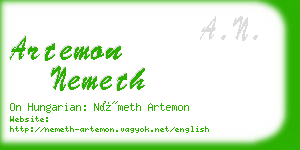 artemon nemeth business card